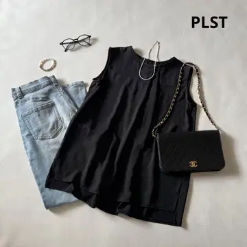 a979 새상품 PLST 플라스테 새틴 슬리브리스 풀오버