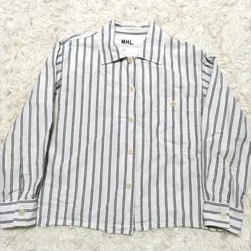 20SS MHL MHL 자켓 긴팔 셔츠 린넨 스트라이프 린넨