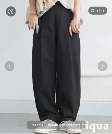 린넨 테이퍼드 팬츠 블랙 M 사이즈