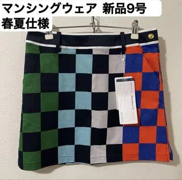 새상품 9호 먼싱웨어 Munsingwear 블록 프린트 스커트