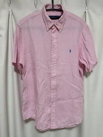 랄프 로렌 RALPH LAUREN 린넨 반팔 셔츠