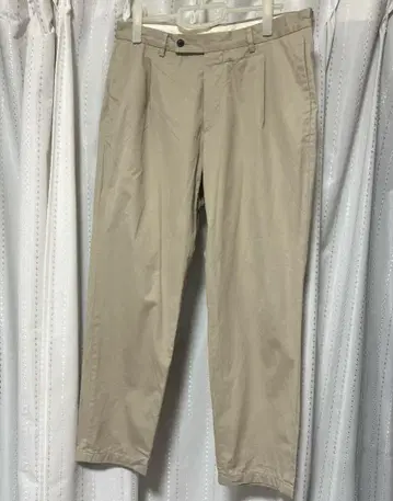 UNITED ARROWS 랫핑크 코튼 가바 1플리츠 테이퍼드