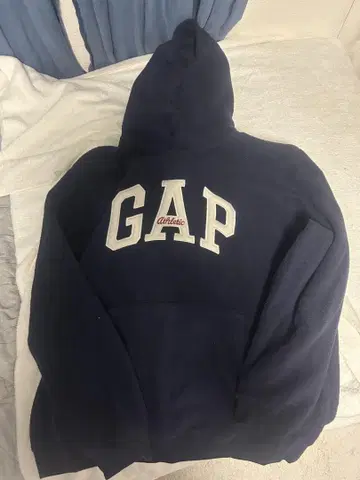 GAP 네이비 로고 후드티 XL