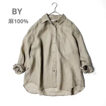 24ss 뷰티 앤 유스 린넨 100% 셔츠 얇은 소재 루즈핏