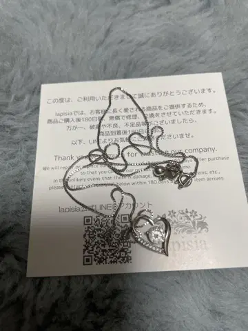 lapisia 하트 목걸이 큐빅 지르코니아
