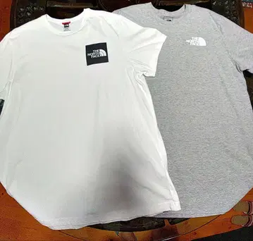 THE NORTH FACE 티셔츠 XL 화이트 그레이 2색 세트