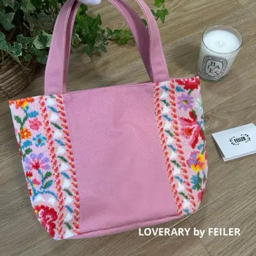 FEILER 페이러 티롤리안 플라워 백 토트 핸드 서브 백 핑크
