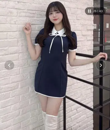 OLIVE des OLIVE 3way 도킹 미니 원피스 (네이비)