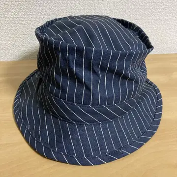 MASTRO 마스트로 데님 포크 파이 햇 유즈드 가공 스트라이프