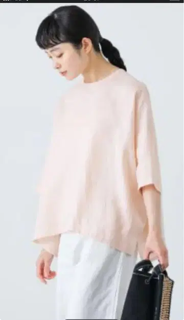 카구레 kagure 린넨 반팔 블라우스