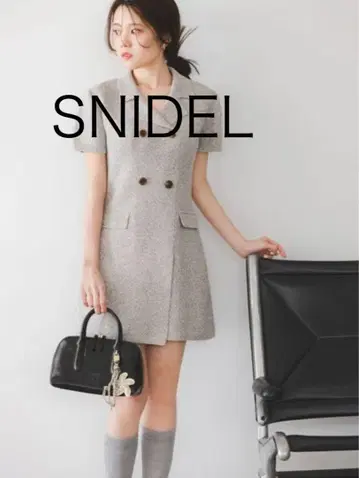SNIDEL 트렌치 니트 원피스 GBEG
