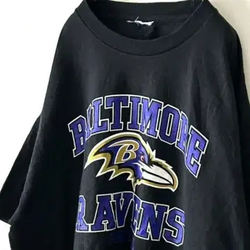 NFL 볼티모어 RAVENS 풋볼 티셔츠 블랙 검정 구제 의류
