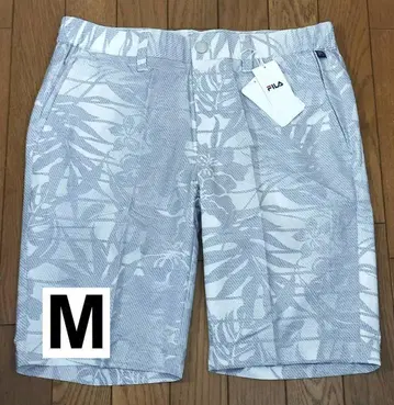 새상품 휠라 골프 꽃무늬 하프 팬츠 숏 팬츠 라이트 그레이 M