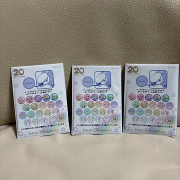 디즈니씨 닷피 프렌즈 20주년 와펜 3개 패키지 접힘