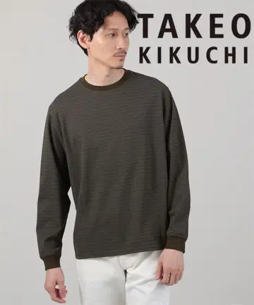 TAKEO KIKUCHI 코쿤 실루엣 그래프 체크 자카드 티셔츠 M