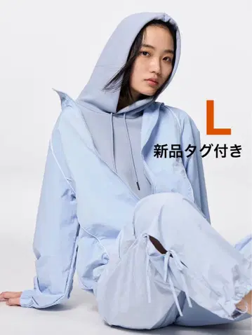 GU 나일론 라이트 블루 트랙 자켓 완판템 L 사이즈