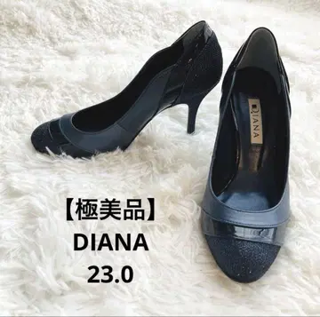DIANA 하이힐 펌프스 네이비 23.0 글리터