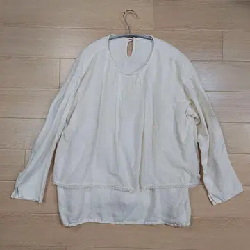 tumugu 츠무구 레이어드 풀오버 린넨 블라우스 F