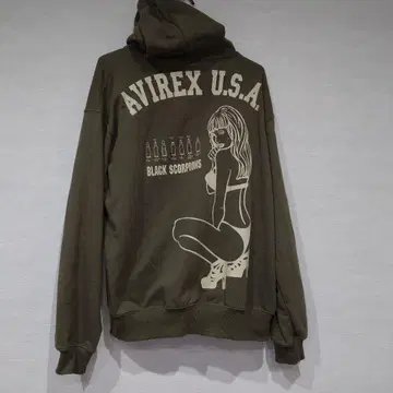 AVIREX U.S.A. 올리브 후드티
