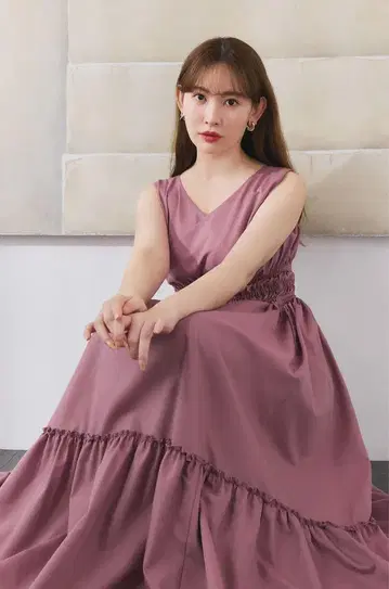 리비에라 더블 보우 드레스