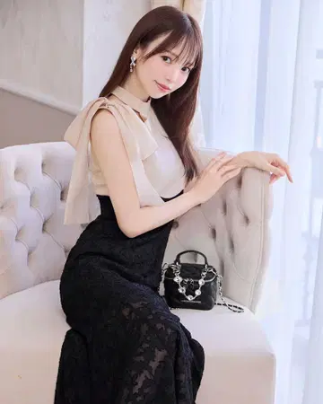 미셸 마카롱 리본 머메이드 원피스 택 포함