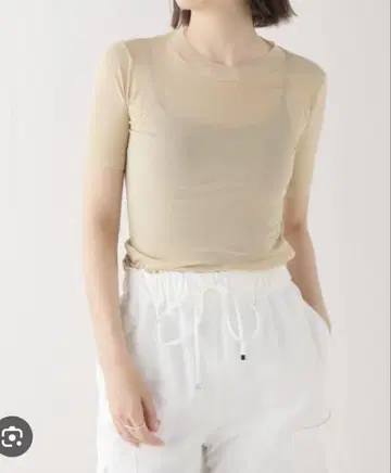 오라리 SUPER HIGH GAUGE SHEER RIB TEE