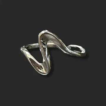 silver925 스타일리시 불규칙 커브 실버 925 반지