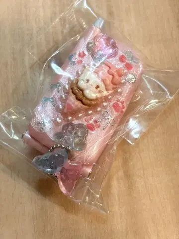 추억의 피처폰 마스코트 데코 고양이 가챠가챠 핑크 녹음 재생 가능!