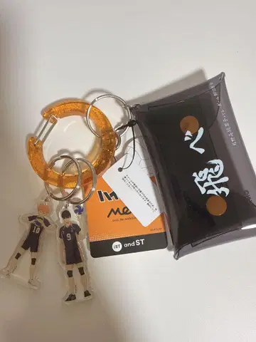 하이큐 andst 콜라보 키 참 포함 클리어 파우치 카라스노 고교