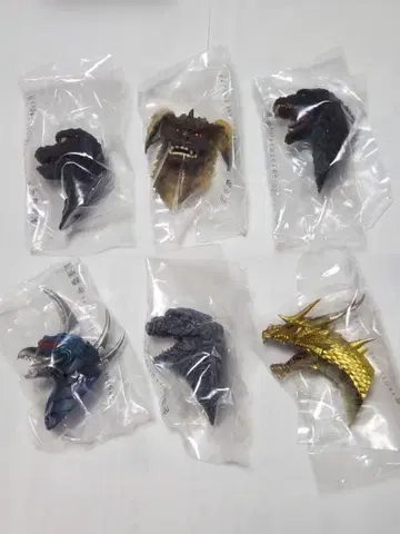 제일복권 고질라 대괴수 열전 G 몬스터 헤드 마그넷 6종 세트