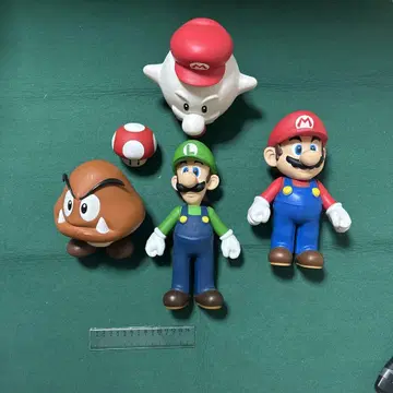 정품 닌텐도 슈퍼 마리오 소프트 비닐 피규어 5개 세트