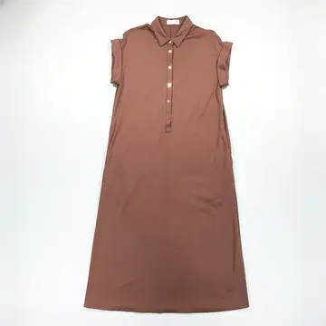 새상품급. 매킨토시 런던 로고 버튼 셔츠 원피스 브라운 계열 38