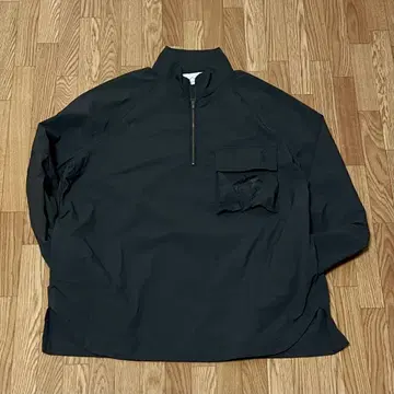 CITY CREEK 하프 지퍼 롱 슬리브 셔츠 블랙 M