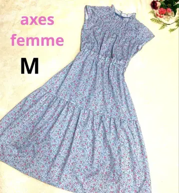 새상품급 axesfemme 반팔 꽃무늬 원피스 A 라인 플레어