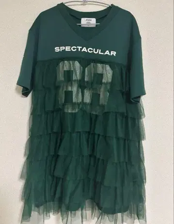 쥬테이 넘버링 얇은 명주 그물 도킹 원피스