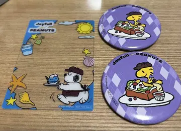 Joyfull PEANUTS 캔뱃지 2개 세트 & 클리어 카드