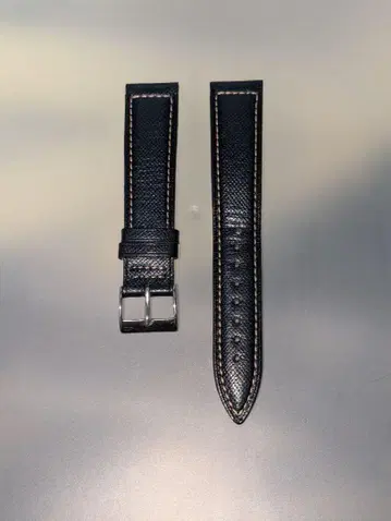 JC 페란 18mm /16mm 가죽 벨트 네이비 그레인 러버