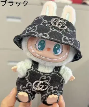 러브부 LABUBU 옷 갈아입기 의류&모자 블랙