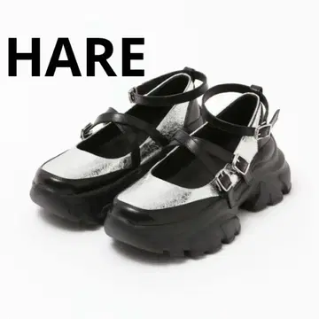 크로스 스트랩 멜리 제인 슈즈 HARE 하레 통굽 밸리 슈즈