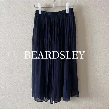 BEARDSLEY 비어즐리 네이비 플리츠 롱 스커트 프리 사이즈