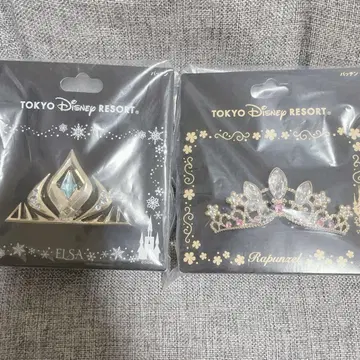 디즈니 티아라 패치 라푼젤 엘사