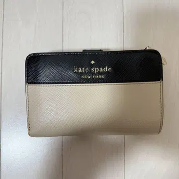kate spade 접이식 지갑 블랙/베이지