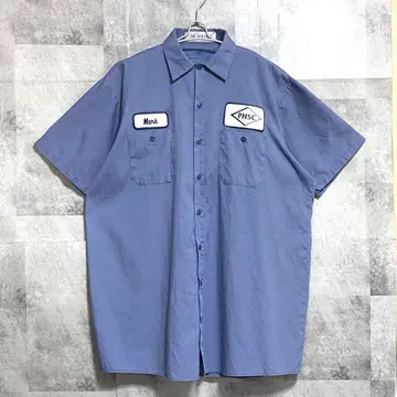 CiNTAS 반팔 워크 셔츠 와펜 커스텀 XL
