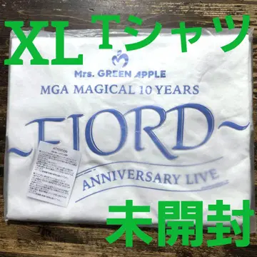 XL FJORD 로고 티셔츠 화이트 미세스 그린 애플 라이브 티셔츠