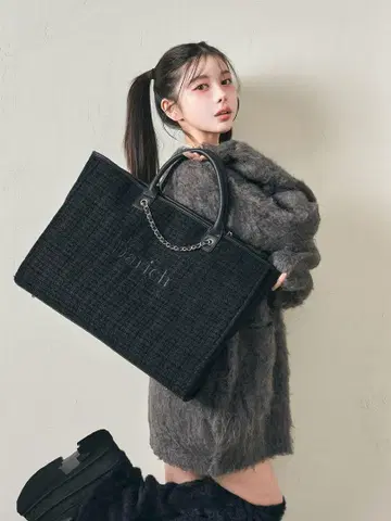 Darich [BLK] LUCKY BAG 2025 트위드 토트백