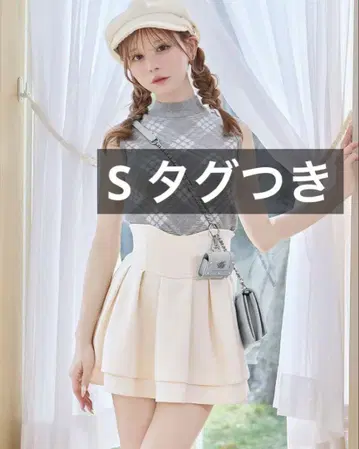 S 미셸 마카롱 슬림 레그 스커트 아이보리 이너 팬츠 포함