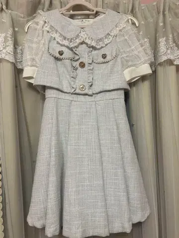 LIZLISA 트위드 셋업 스타일 원피스