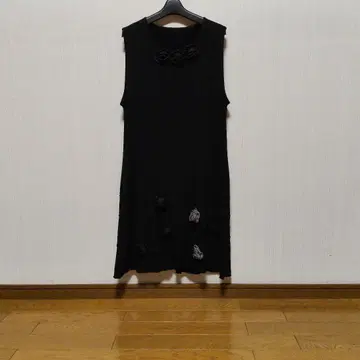 블랙 슬리브리스 튜닉