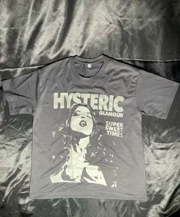 HYSTERIC GLAMOUR 그래픽 티셔츠 블랙