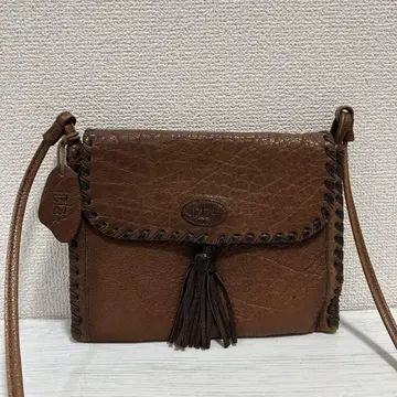 IBIZA 이비자 여성용 숄더백 미니백 주름 가죽 태슬